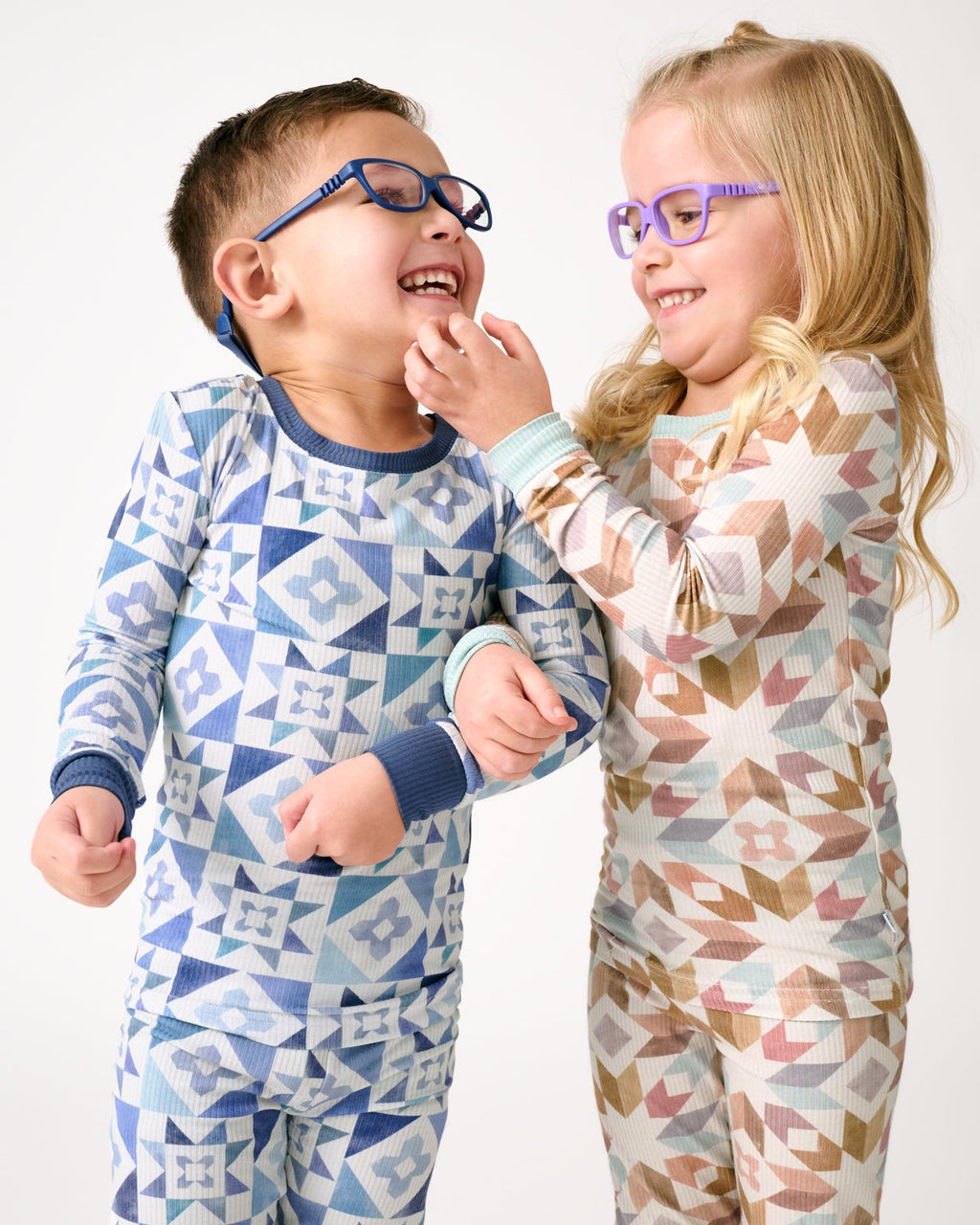 Kaleidoscope Dreams Ribbed Two-Piece Pajama Set