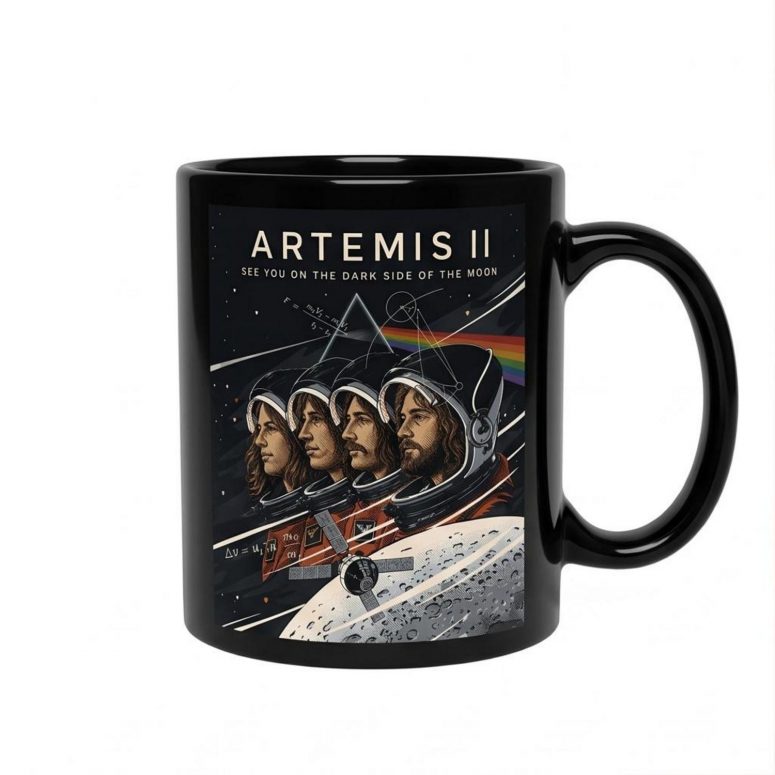 Pink Floyd Mug – Artemis II See You On The Dark Side Of The Moon