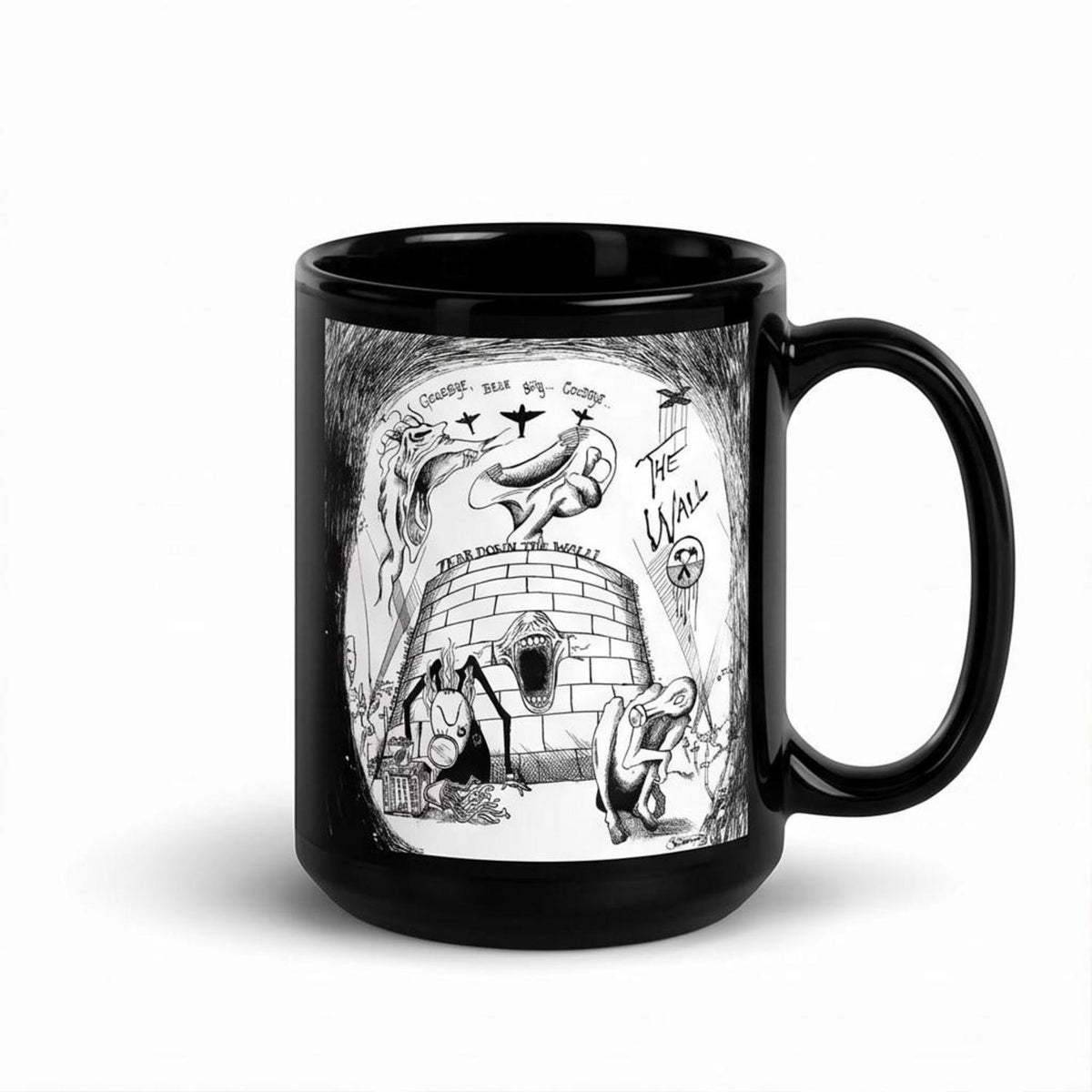 Pink Floyd Mug – Goodbye Blue Sky Tear Down The Wall