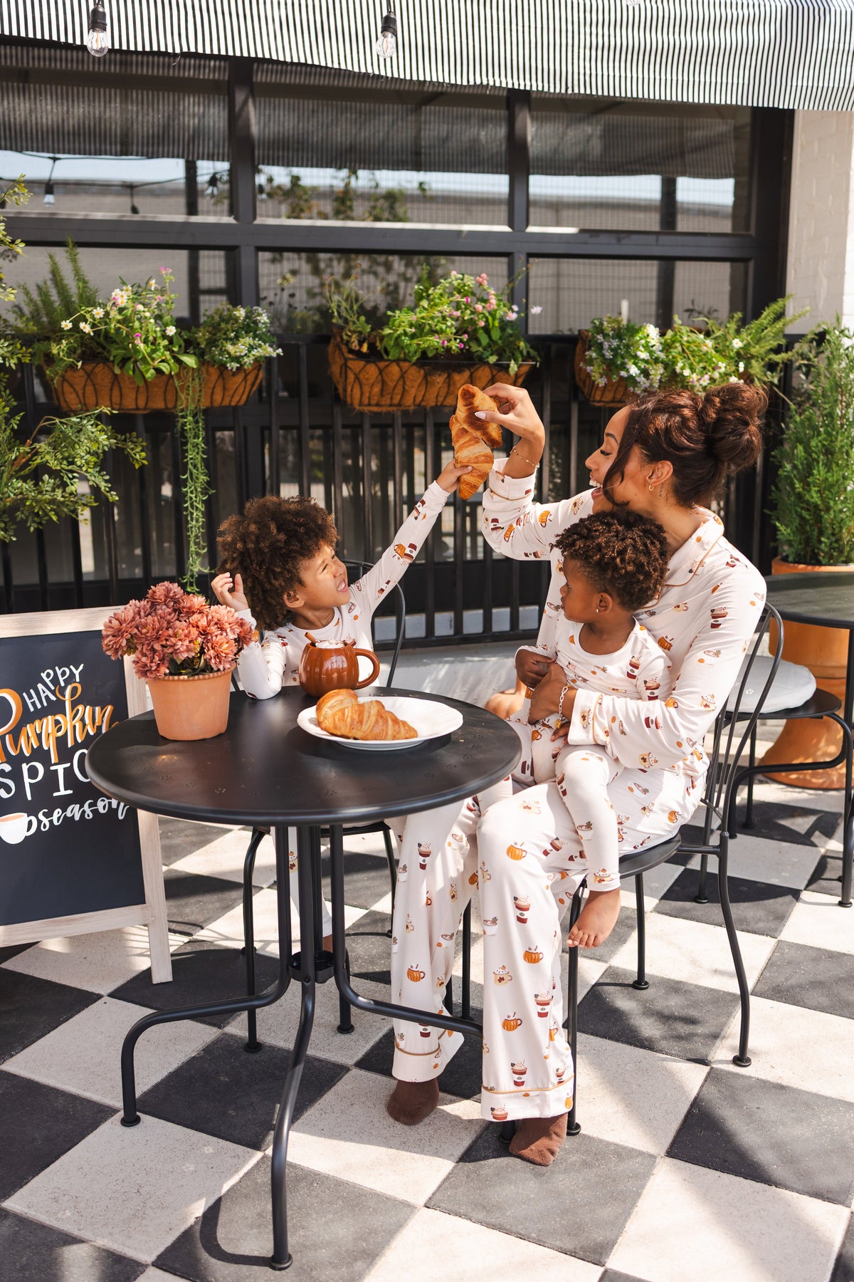 Long Sleeve Pajamas in Pumpkin Spice Latte