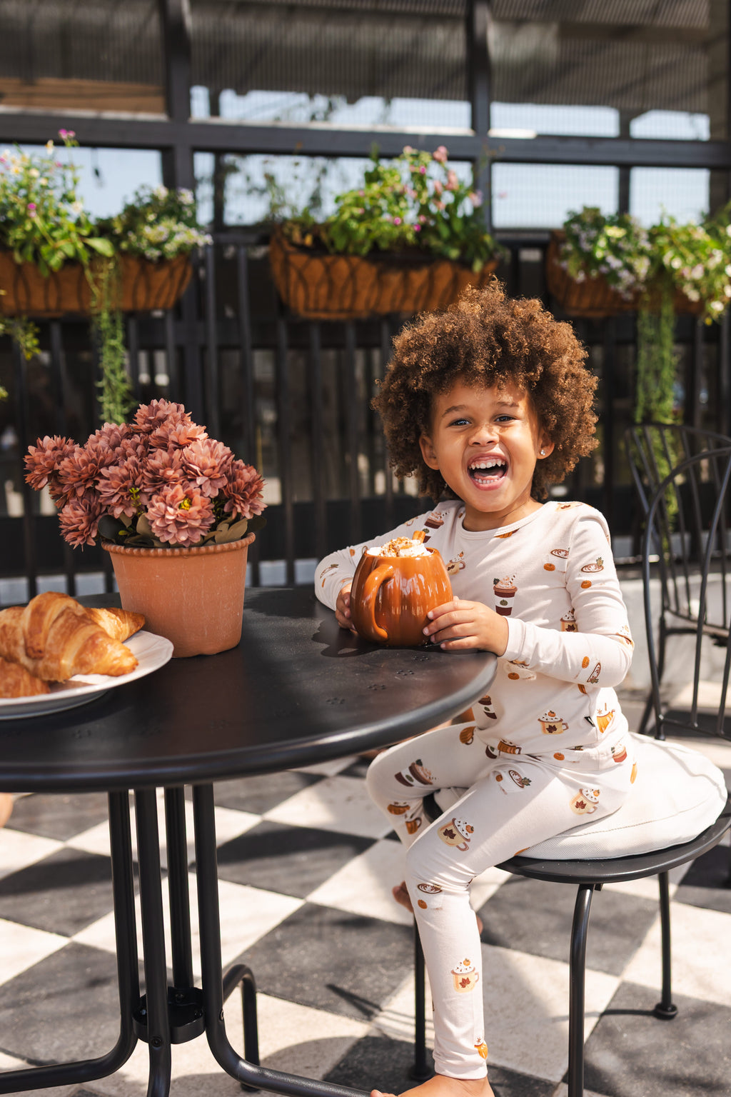 Long Sleeve Pajamas in Pumpkin Spice Latte