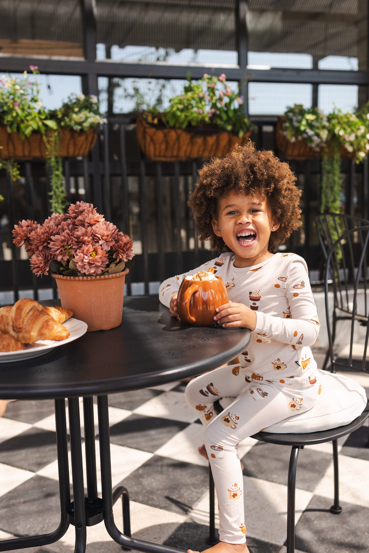 Long Sleeve Pajamas in Pumpkin Spice Latte