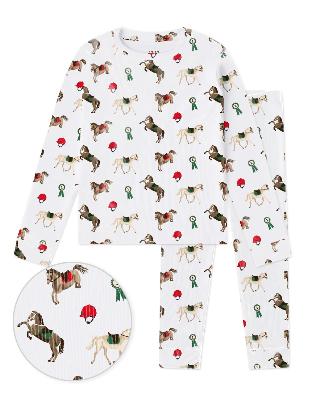 The Organic Long Sleeve Pajama Set [Riding Ponies]