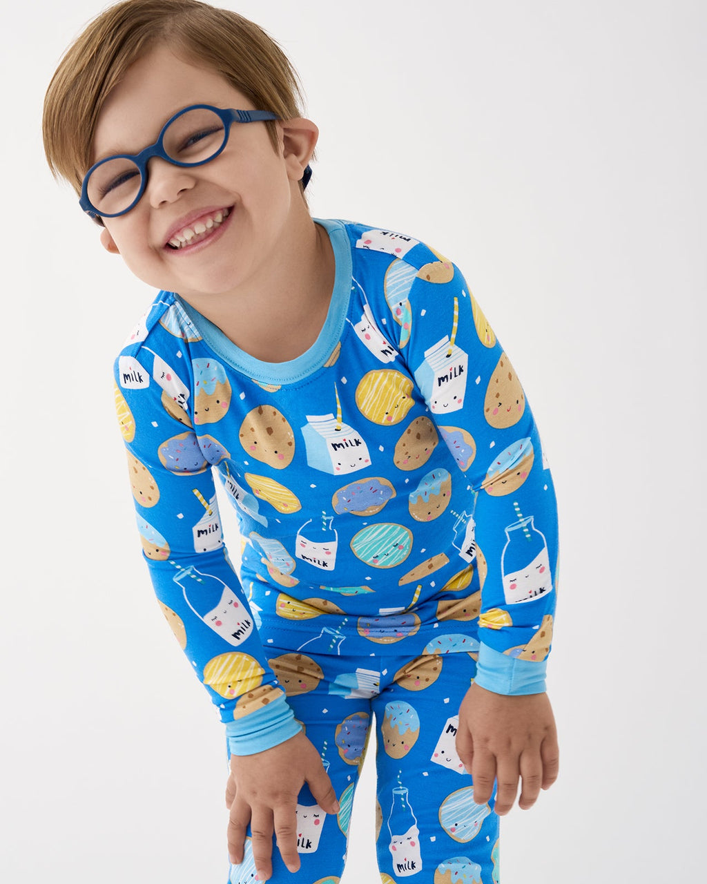 Blue Cookies & Milk Two-Piece Pajama Set
