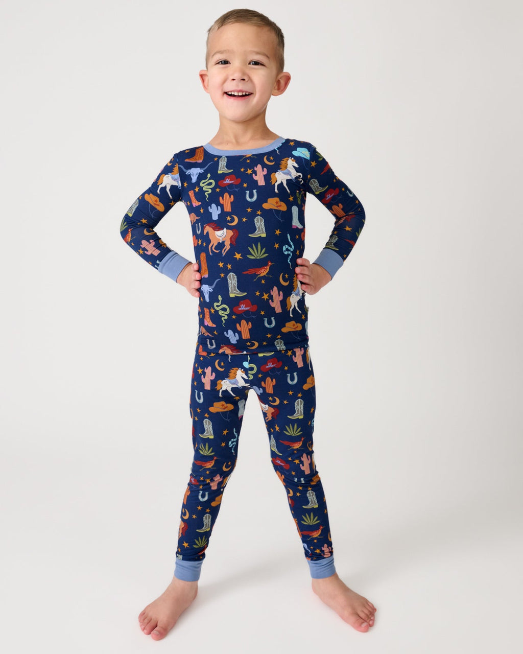 Blue Rancher Roundup Two-Piece Pajama Set