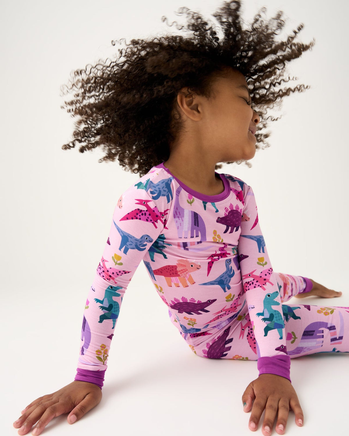 Roar & Explore Pink Two-Piece Pajama Set