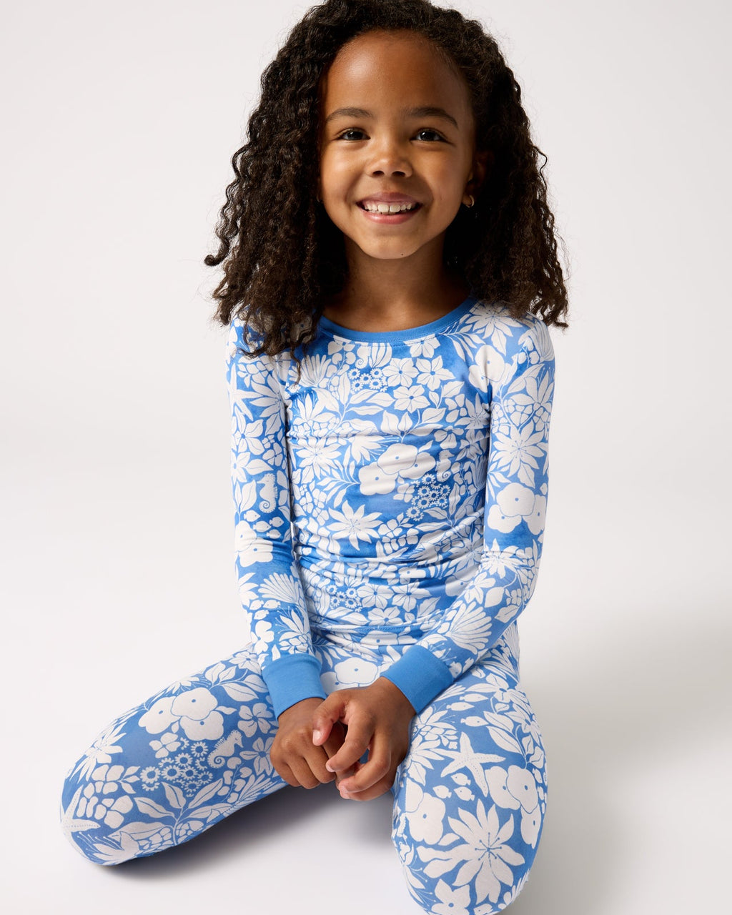 Azure Garden Two-Piece Pajama Set