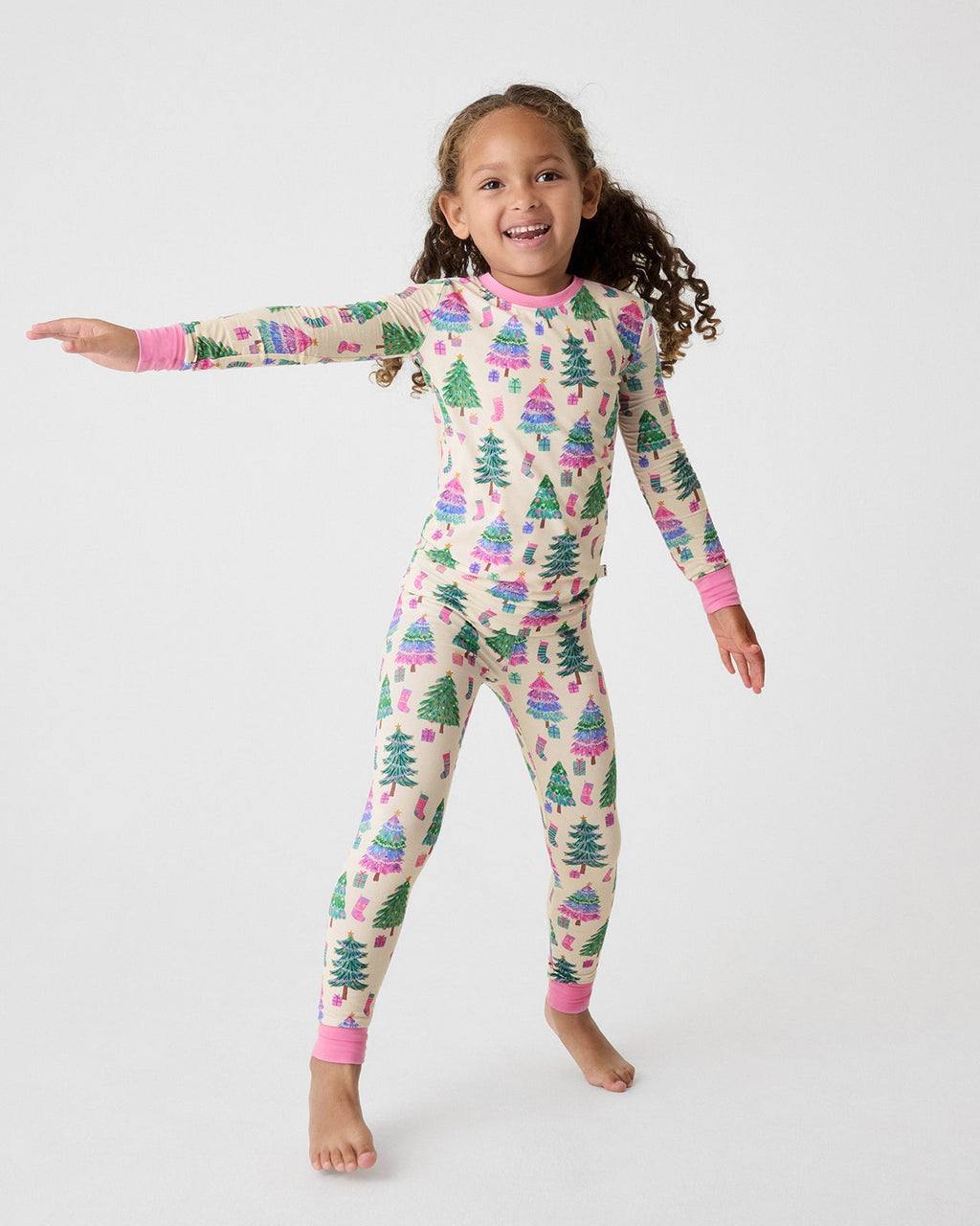 Joyful Traditions Pink Two-Piece Pajama Set