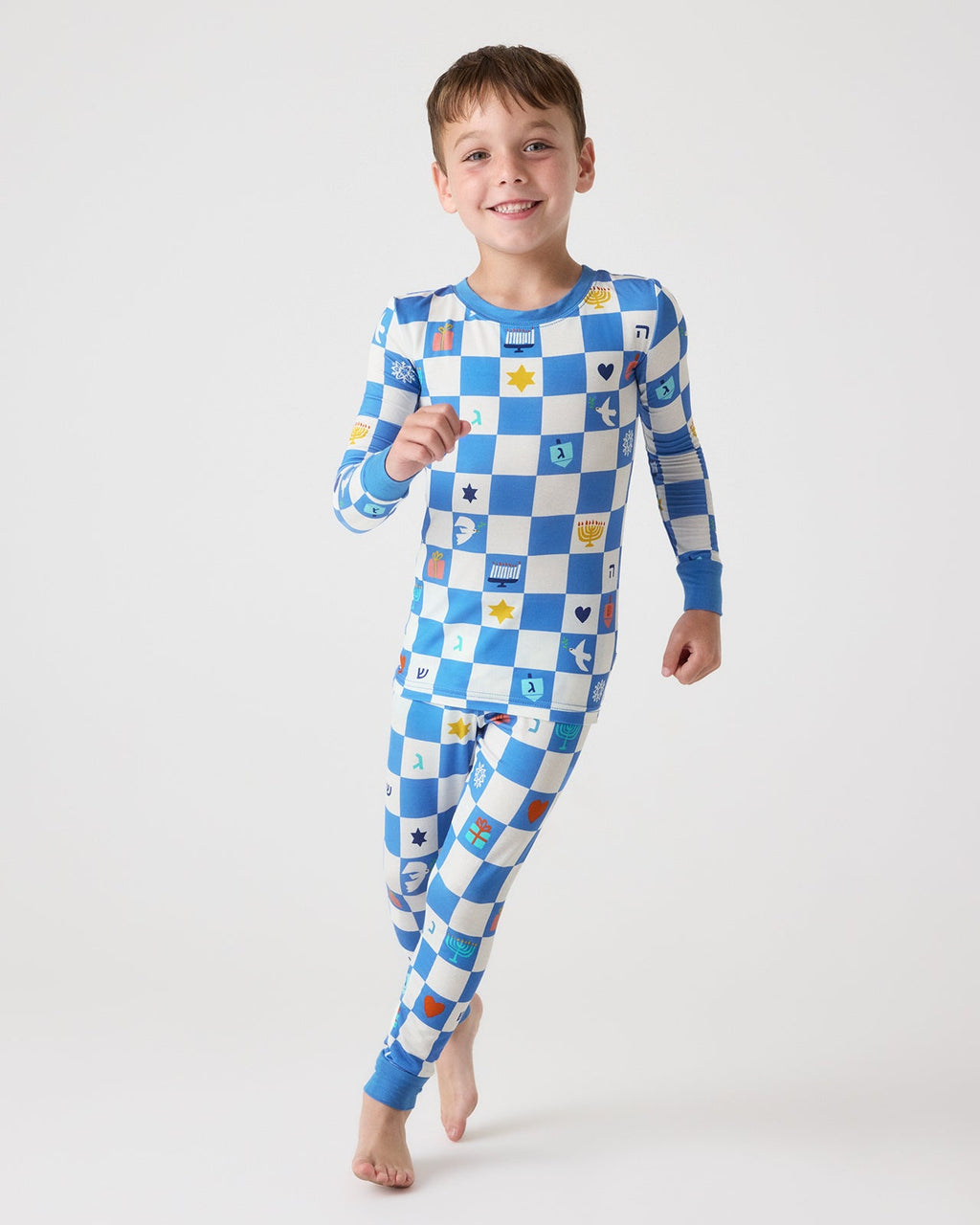 Hanukkah Checks Two-Piece Pajama Set