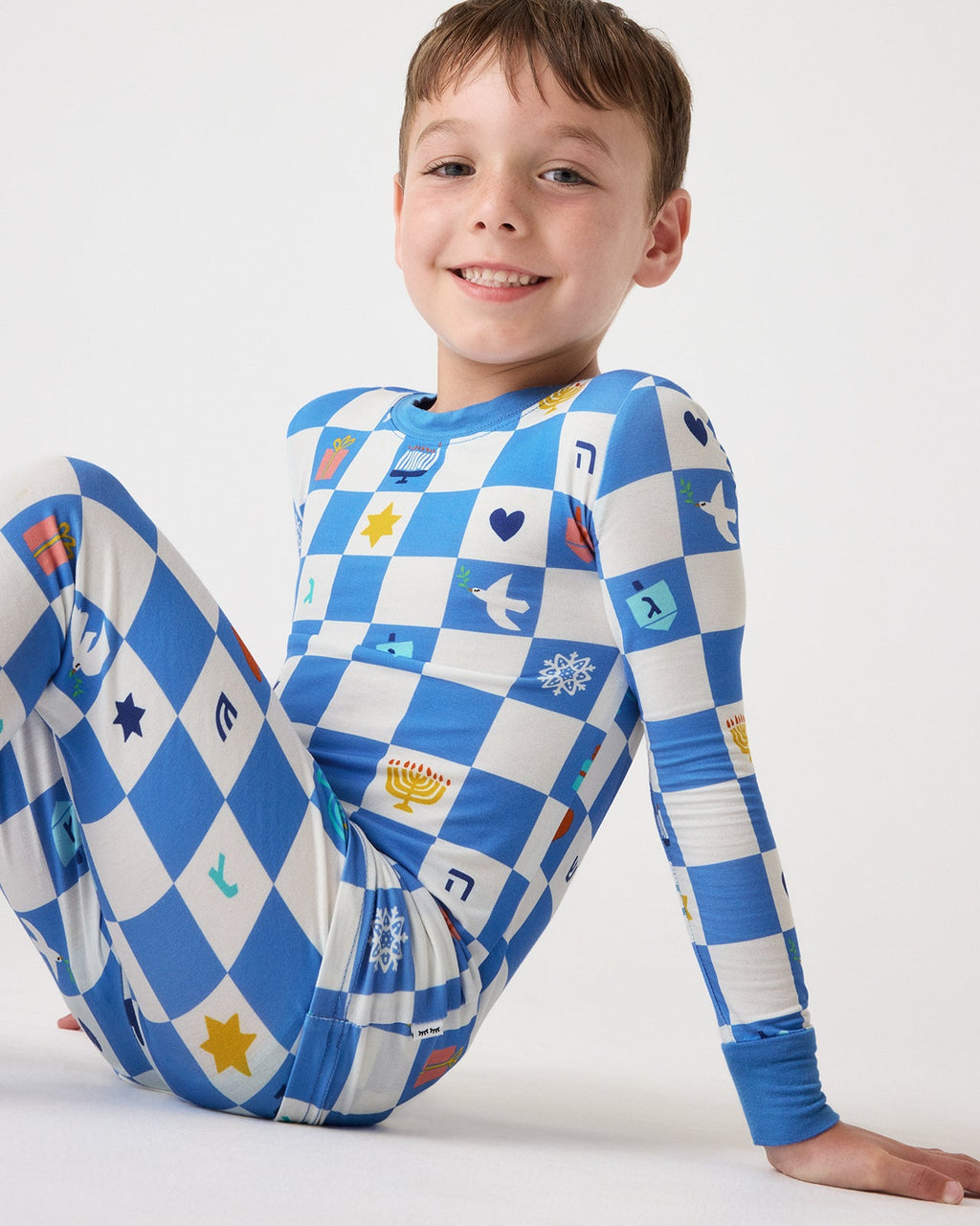 Hanukkah Checks Two-Piece Pajama Set
