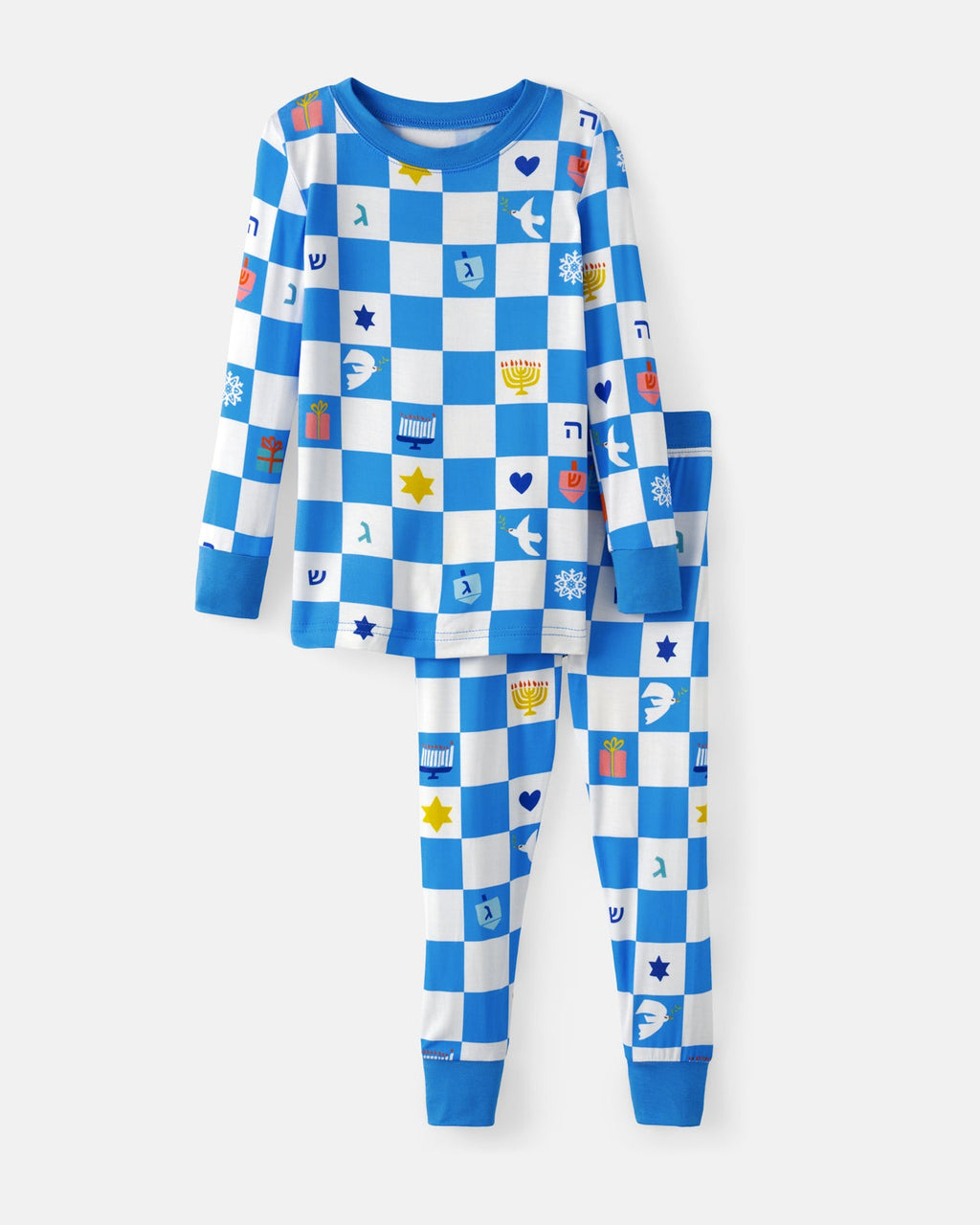 Hanukkah Checks Two-Piece Pajama Set