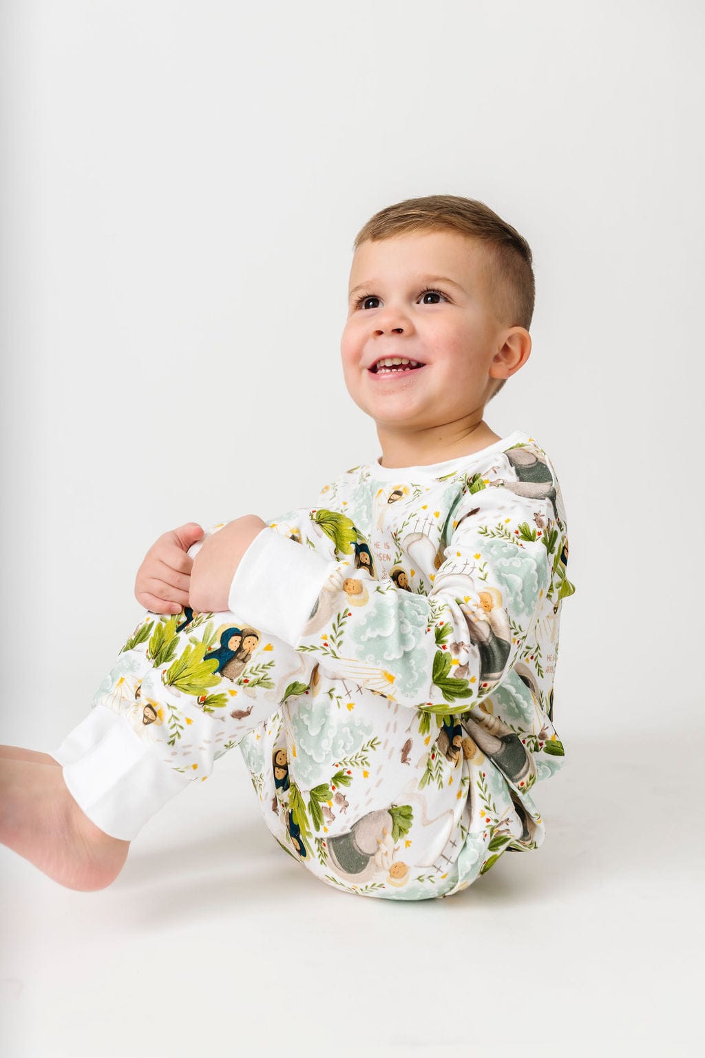 He Is Risen Cotton Long Sleeve Pajama Set