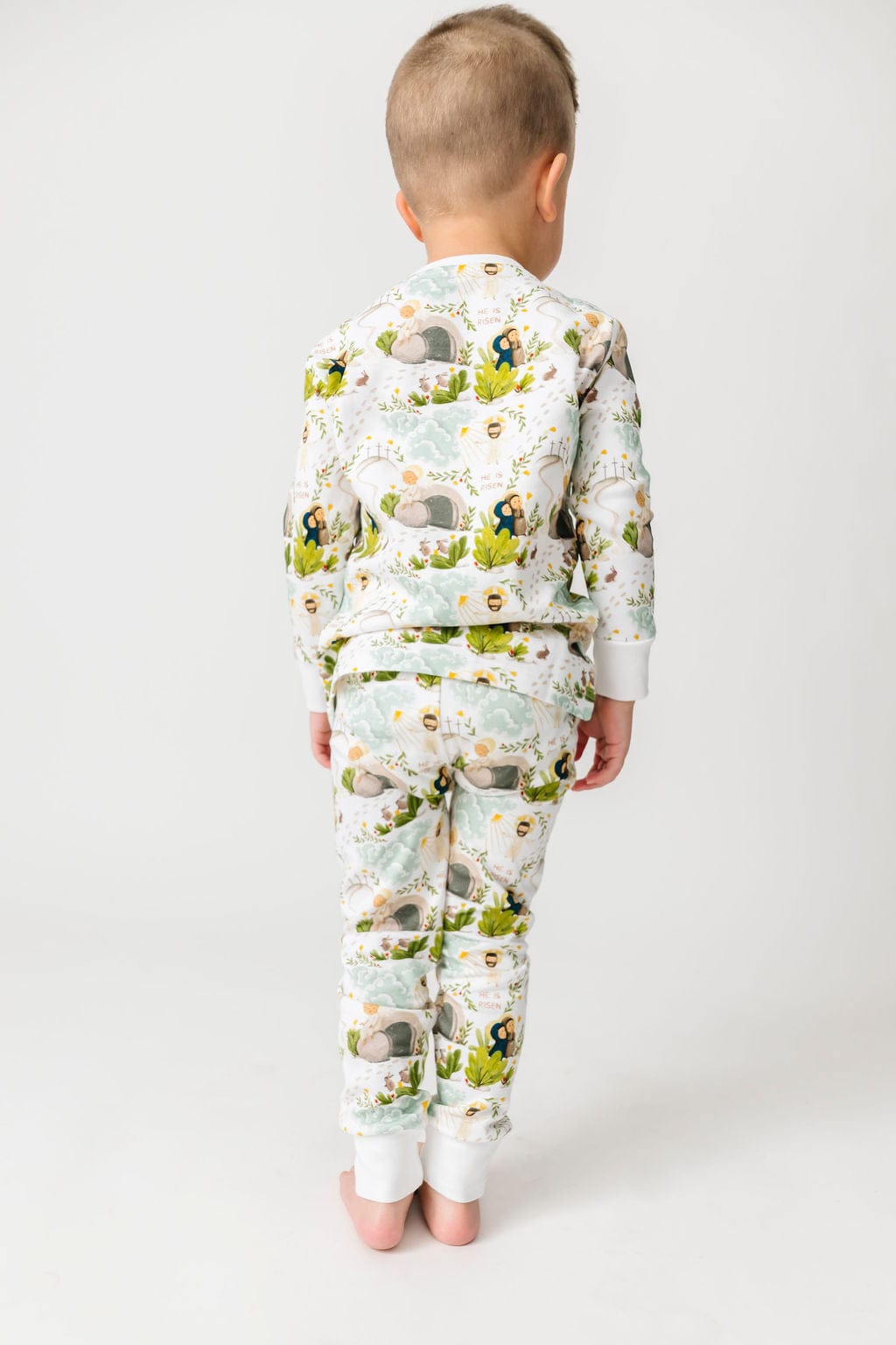 He Is Risen Cotton Long Sleeve Pajama Set