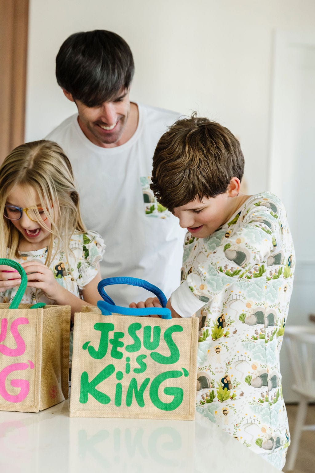 He Is Risen Cotton Long Sleeve Pajama Set
