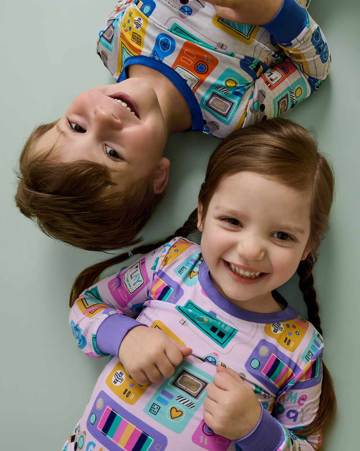 Purple Game On Two-Piece Pajama Set