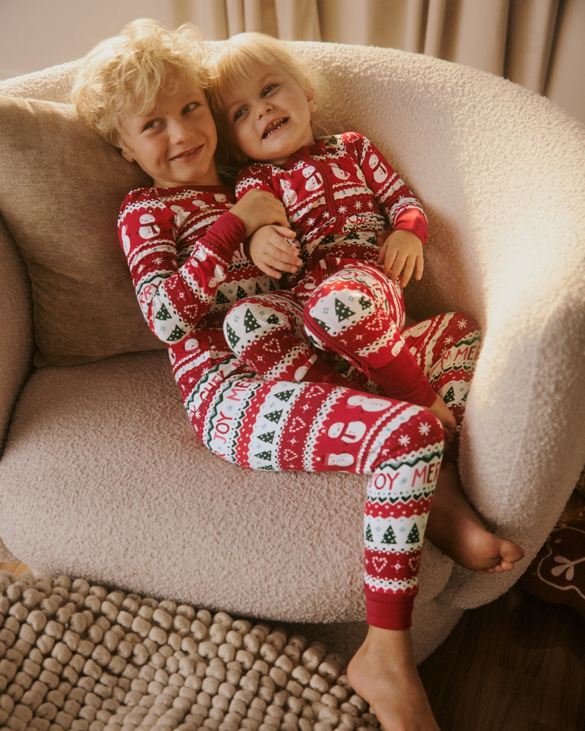 Festive Fair Isle Two-Piece Pajama Set