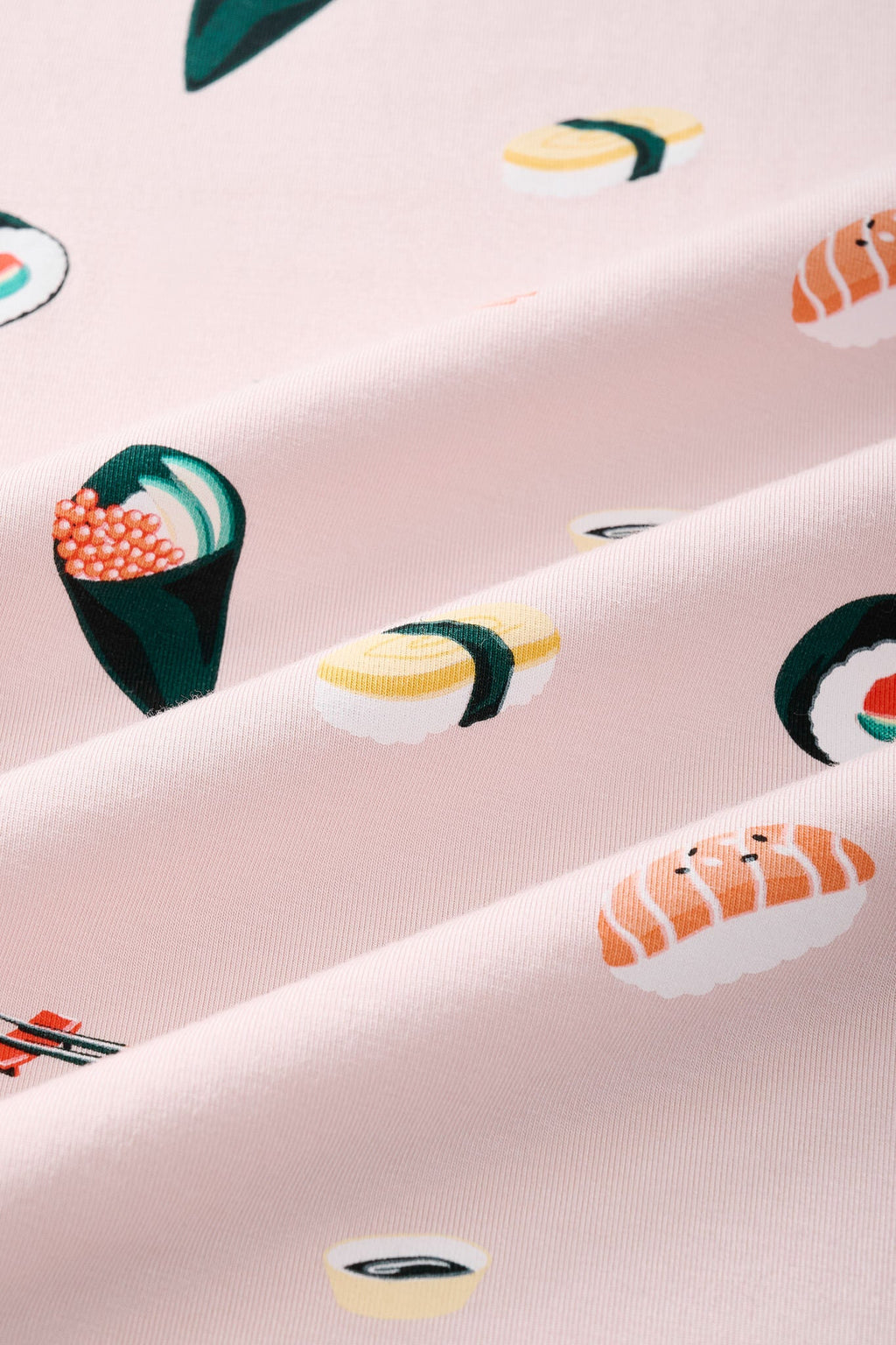 Long Sleeve Pajamas in Blush Sushi