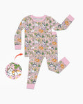 Kitten Garden Family Matching Bamboo Two Piece Long Sleeve Pajama Set