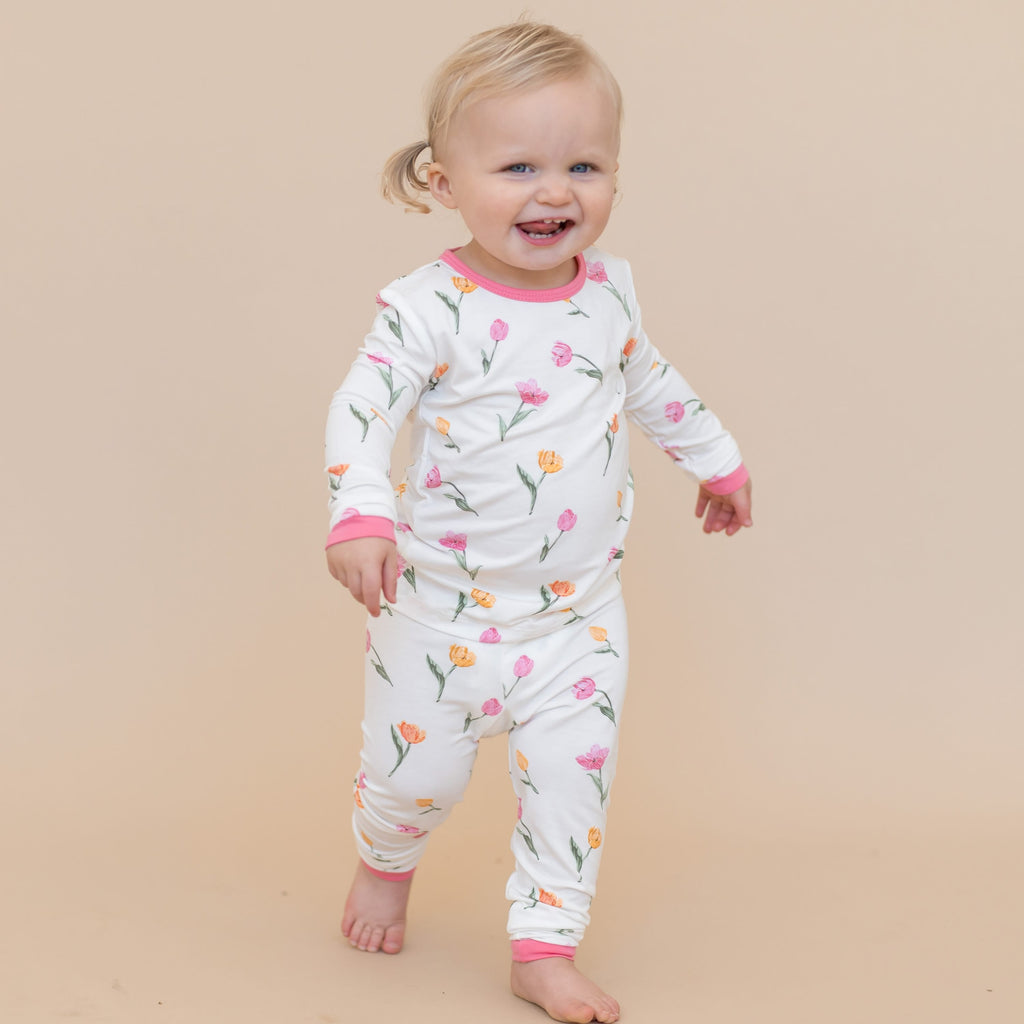 Long Sleeve Pajamas in Tulip