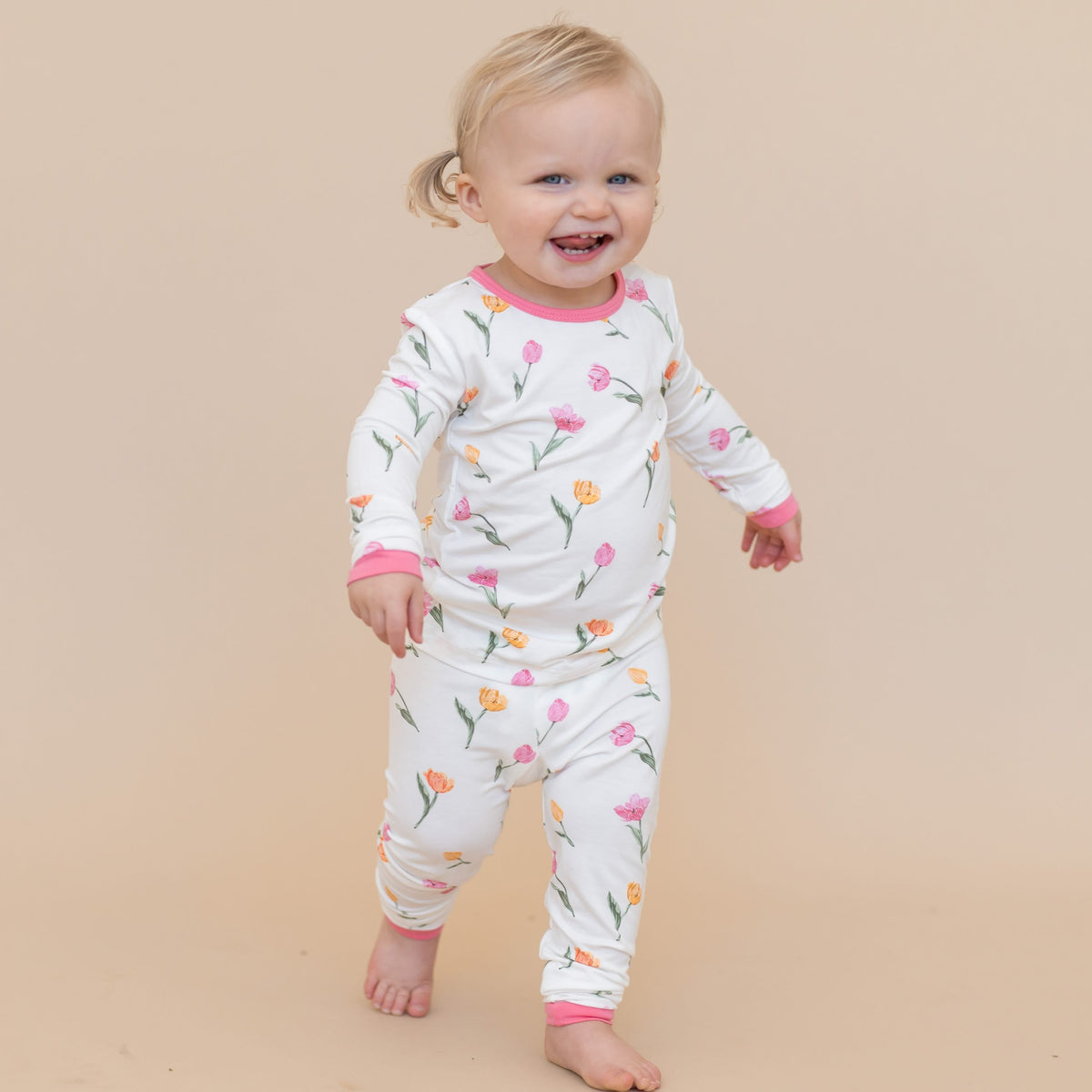 Long Sleeve Pajamas in Tulip