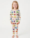 Color Train Bamboo Two Piece Long Sleeve Pajama Set