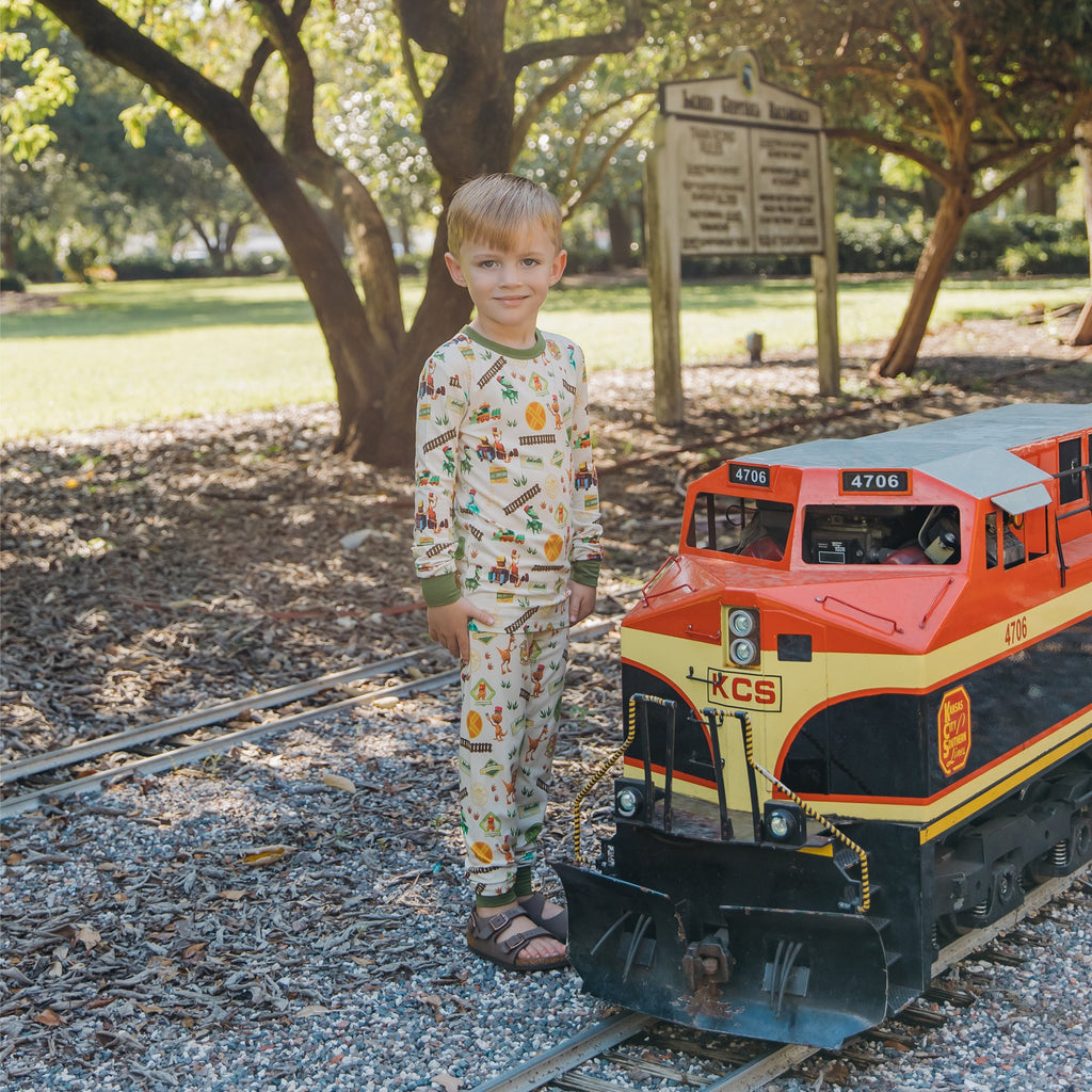 All Aboard the Dinosaur Train™ Bamboo Long Sleeve Kids Pajama Pants Set