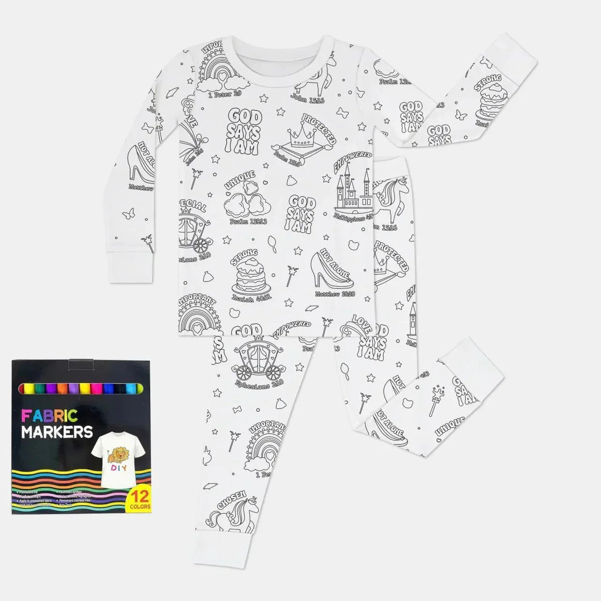 All Colorable Bamboo Two Piece Long Sleeve Pajama Set