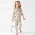 Kids Bamboo Two-Piece Pajama Set Mushroom Magic Meadow Adventure