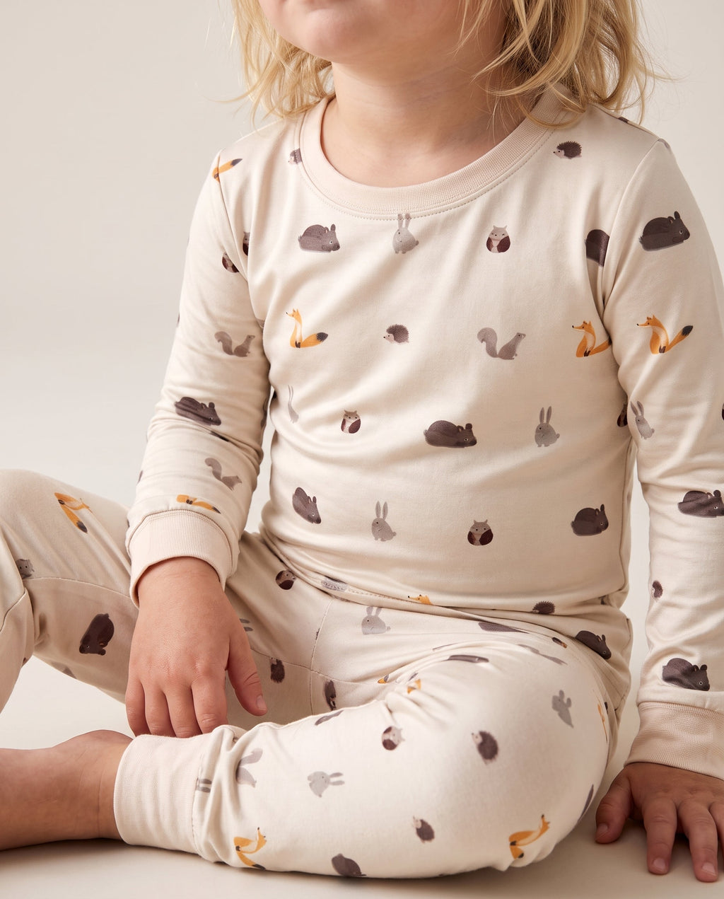 Woodland Friends Gathering Bamboo Two Piece Long Sleeve Pajama Set