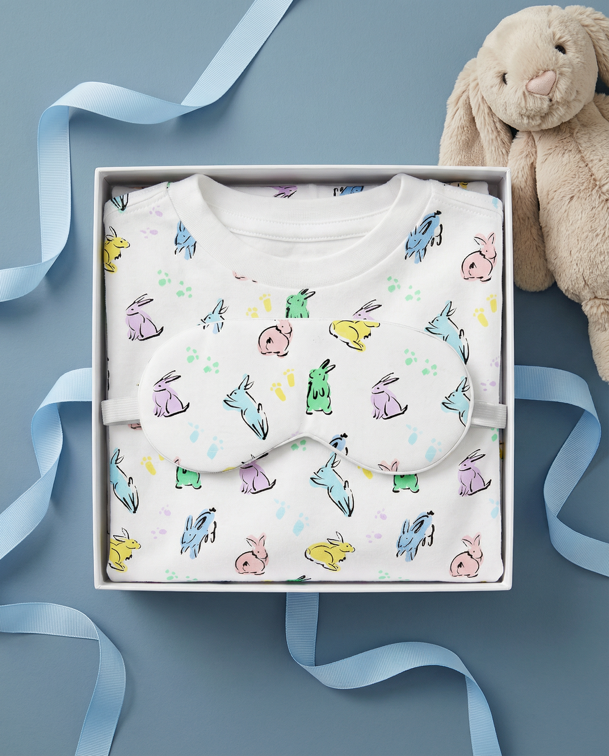 The Organic Long Sleeve Pajama Set [Bunny Hop]