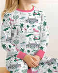 Preppy Palm Getaway Bamboo Two Piece Long Sleeve Pajama Set