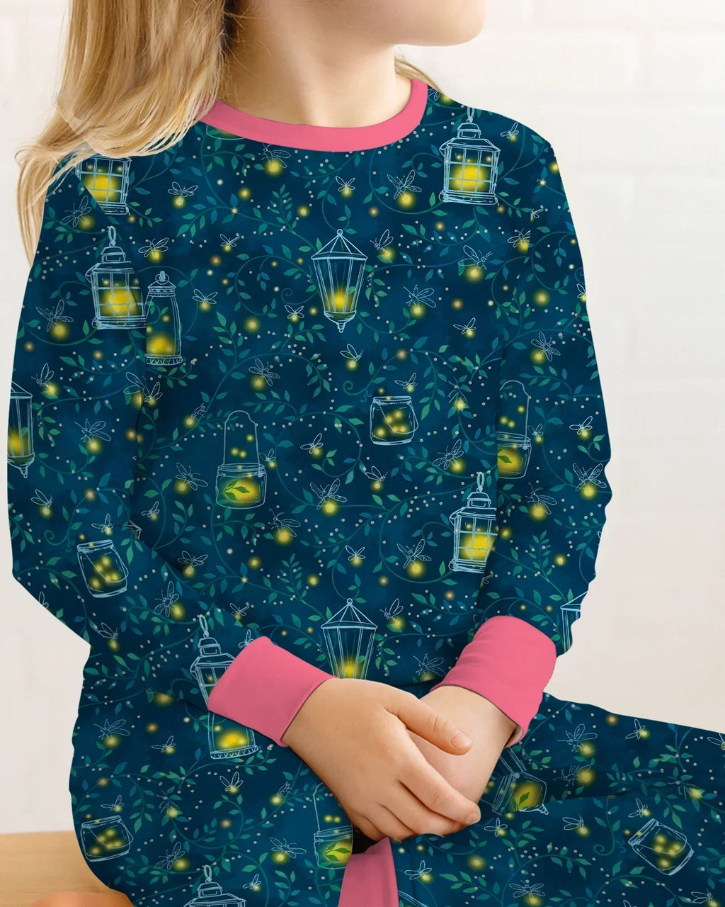 Firefly Lantern Night Bamboo Two Piece Long Sleeve Pajama Set