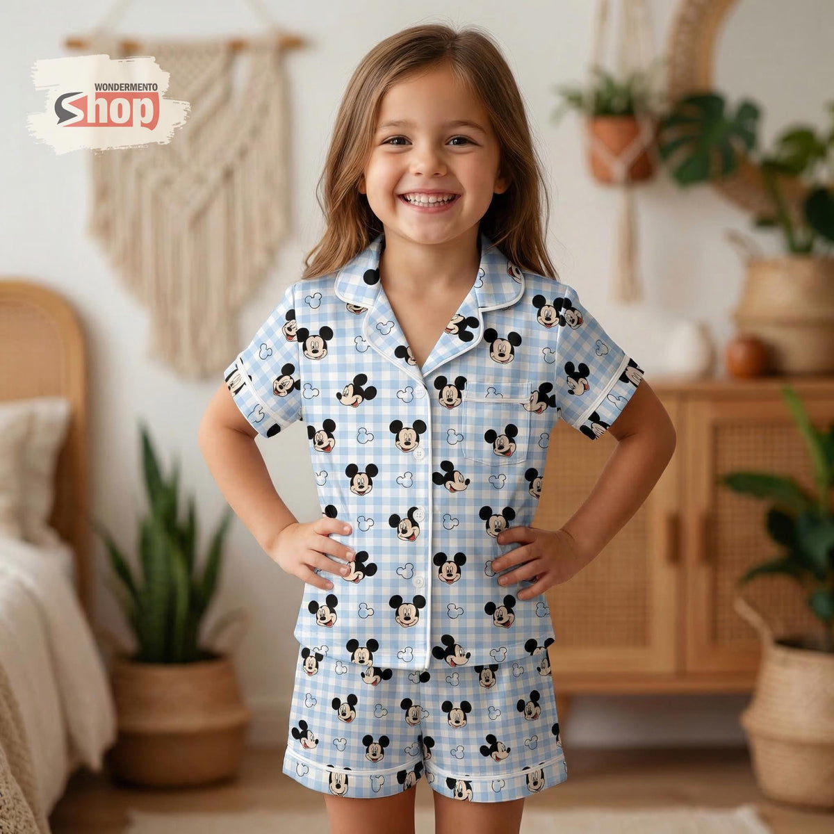 Mickey Kids Pajamas Set, Boys Mickey Short Pajama Set, Disney Toddler PJs, Cute Summer Sleepwear Outfit, Kids Gift Birthday Christmas