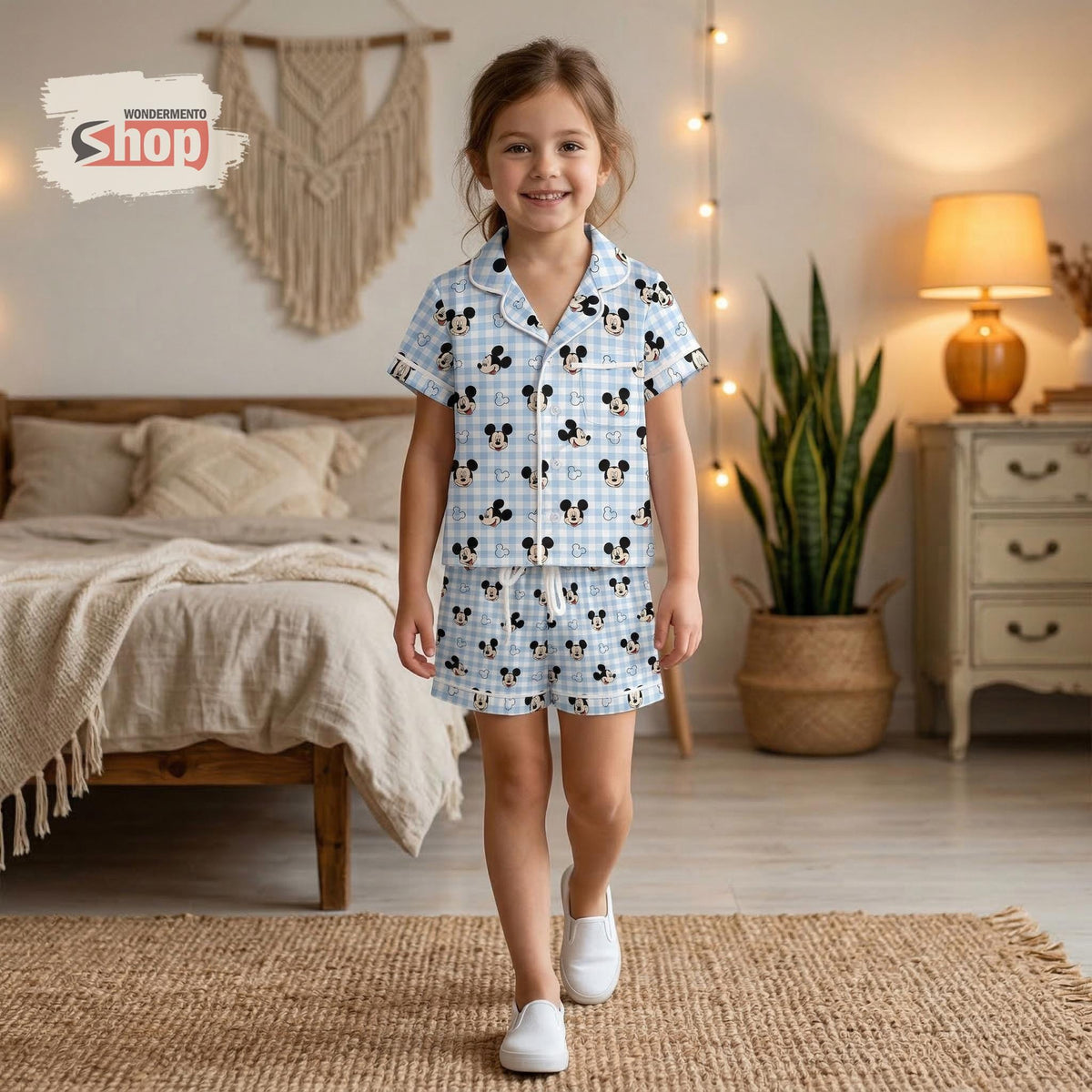 Mickey Kids Pajamas Set, Boys Mickey Short Pajama Set, Disney Toddler PJs, Cute Summer Sleepwear Outfit, Kids Gift Birthday Christmas
