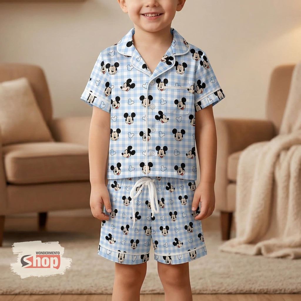 Mickey Kids Pajamas Set, Boys Mickey Short Pajama Set, Disney Toddler PJs, Cute Summer Sleepwear Outfit, Kids Gift Birthday Christmas