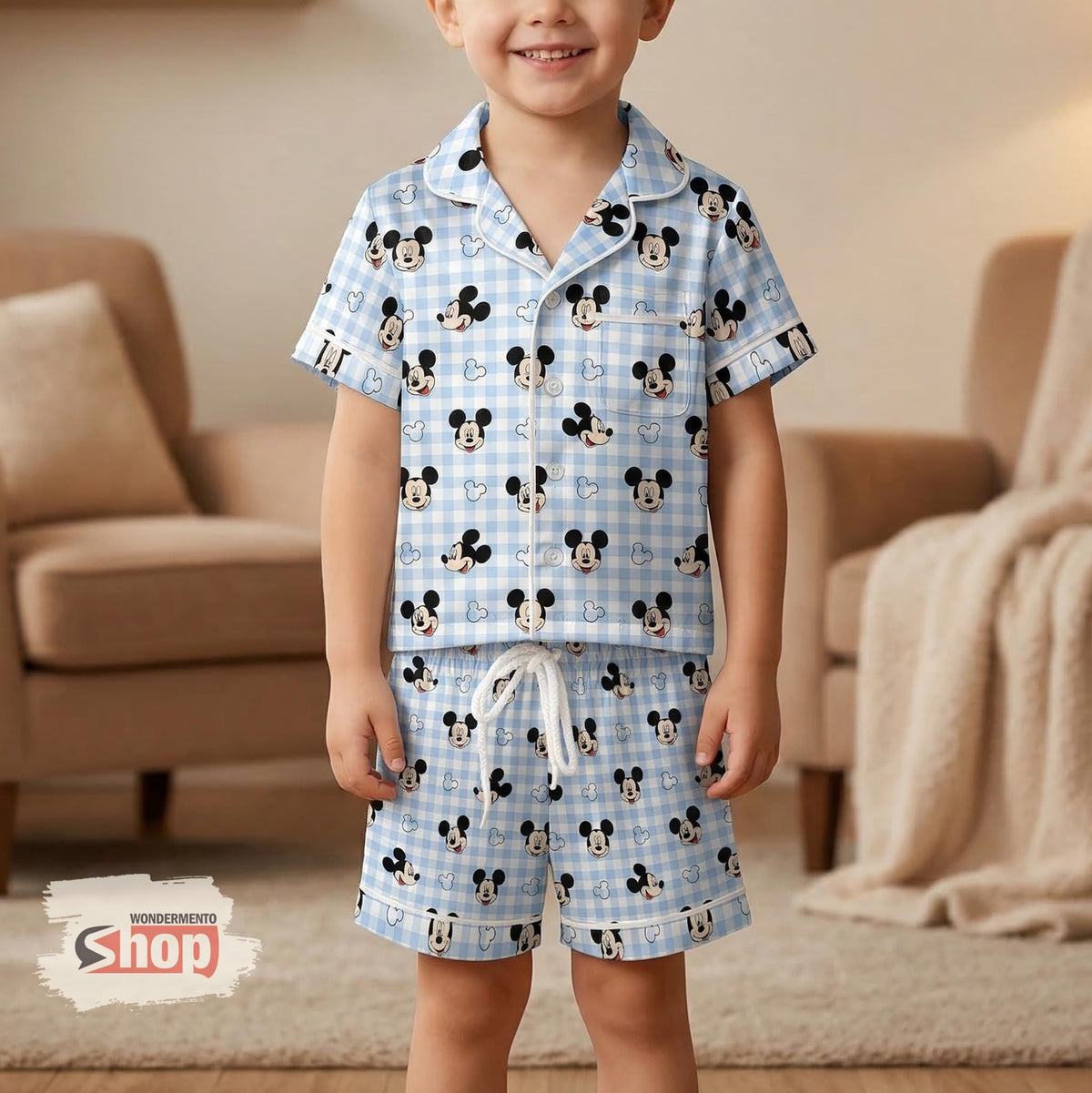 Mickey Kids Pajamas Set, Boys Mickey Short Pajama Set, Disney Toddler PJs, Cute Summer Sleepwear Outfit, Kids Gift Birthday Christmas