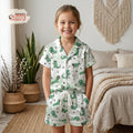 Cute Lizard Kids Satin Pajamas Set, Cartoon Reptile Sleepwear for Boys Girls, Funny Animal Pajama Set, Soft Summer Nightwear Gift for Kids