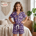 Figment Dragon Kids Pajamas Set, One Little Spark Toddler Satin PJs, Purple Disney Inspired Sleepwear, Cute Epcot Gift For Kids