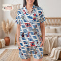 Disney Cruise Satin Pajamas Set, Mickey Minnie Nautical Sleepwear, Matching Family Vacation PJs, Summer Short Sleeve Pajama Outfit Gift