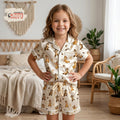 Chip and Dale Kids Pajama Set, Coquette Disney Girls Satin Sleepwear, Short Sleeve Button Up PJs, Toddler Girl Birthday Gift 2026