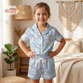 Olaf Kids Satin Pajamas Set, Disney Frozen Toddler Sleepwear, Cute Snowman Summer PJs, Youth Short Sleeve Loungewear Gift for Boys Girls