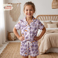 Figment Dragon Kids Satin Pajamas Set, Epcot Toddler Short PJs, Disney Family Matching Sleepwear, Summer Vacation Gift for Girls Boys