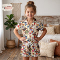 Zootopia Friends Kids Satin Pajamas Set, Judy Hopps and Nick Wilde Short PJs, Disney Toddler Sleepwear, Birthday Gift for Girls and Boys