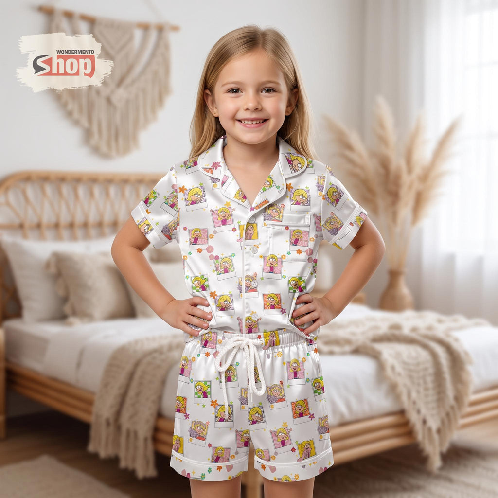 Lizzie McGuire Kids Satin Pajamas Set, Disney Toddler Short PJs, This Is What Dreams Are Made Of Girls Sleepwear, Disney Park Trip Gift