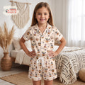 Mickey and Friends Halloween Kids Satin Pajamas Set, Disney Pumpkin Toddler Short PJs, Spooky Season Sleepwear, Fall Gift for Kids