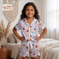 Moana Inspired Kids Satin Pajamas Set, Disney Princess Toddler Short PJs, Tropical Island Sleepwear, Cute Disney Vacation Gift for Girls