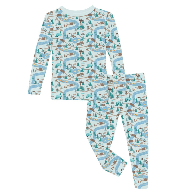 Long Sleeve Pajama Set - Fresh Air Campground Map