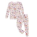 Long Sleeve Pajama Set - Shrinking Violet Pressed Flowers