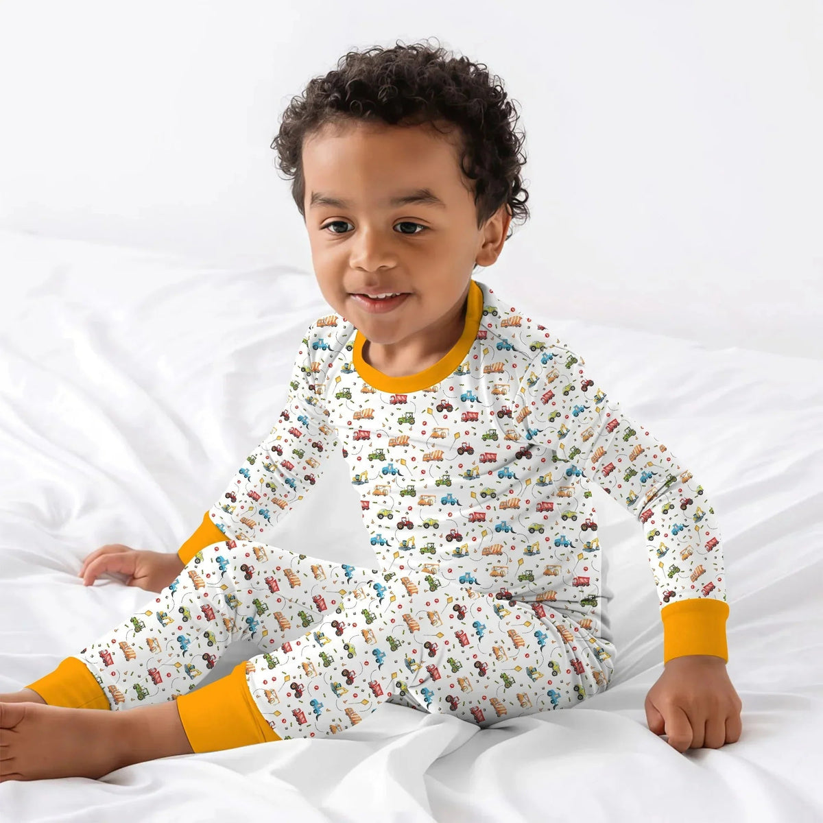 Little Construction Heroes Bamboo Two Piece Long Sleeve Pajama Set