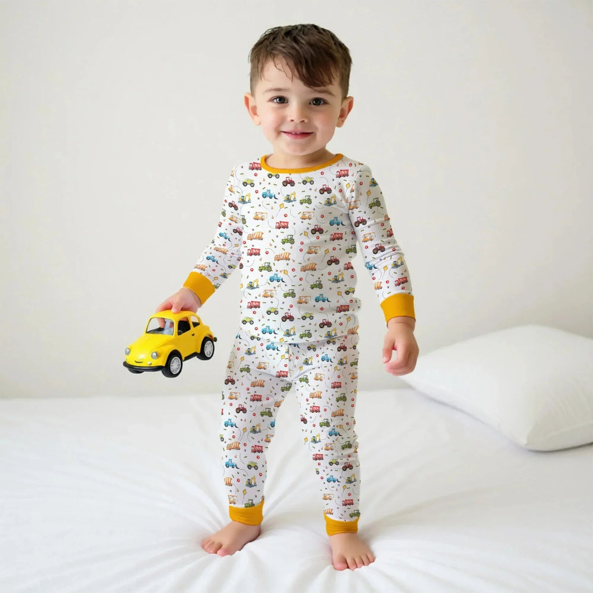 Little Construction Heroes Bamboo Two Piece Long Sleeve Pajama Set
